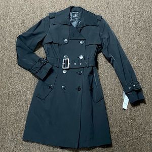 NWT New York & Company Black Trench Coat